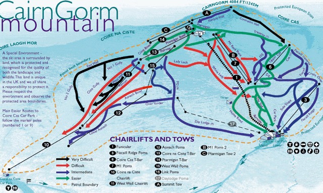 Cairngorm Mountain Piste Map Winterhighland // Forum :: Scottish Snow & Mountain Sports :: Alt Future  For Cairngorm?