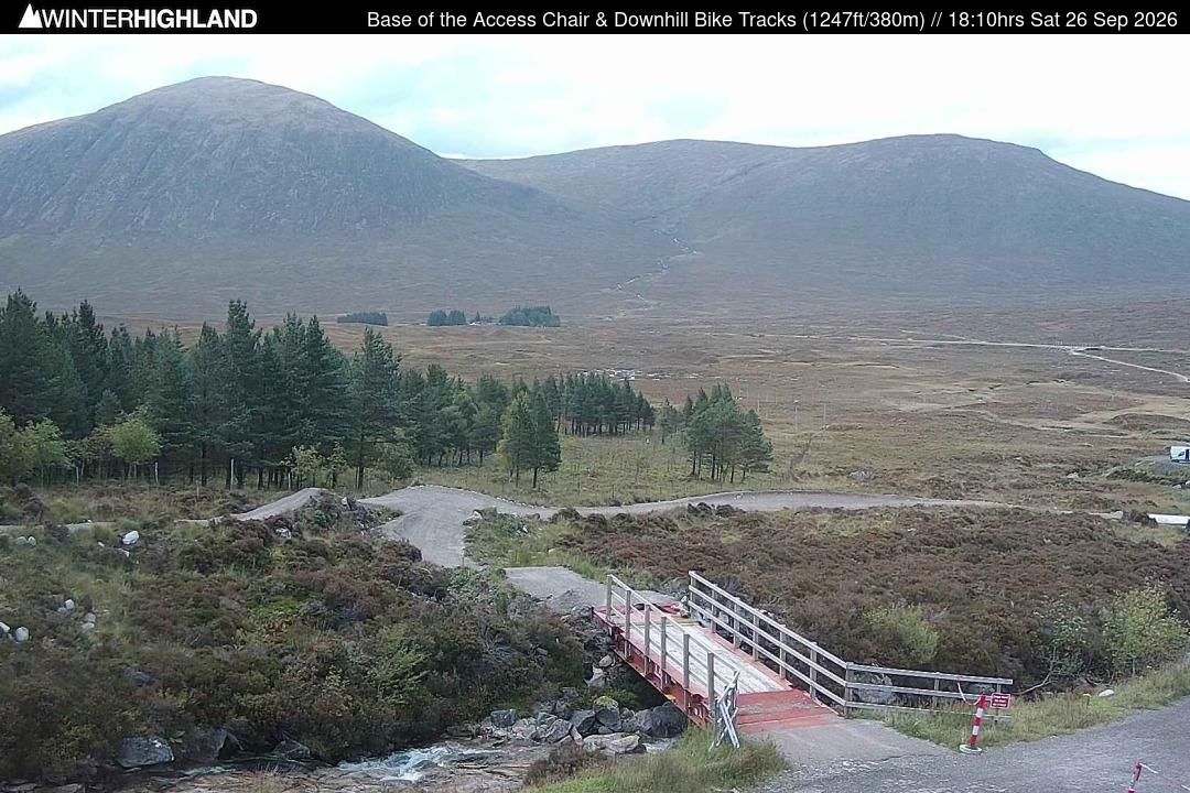 View from lower section of Access Chair over Bike Tracks. Web Cam Currently Unavailable